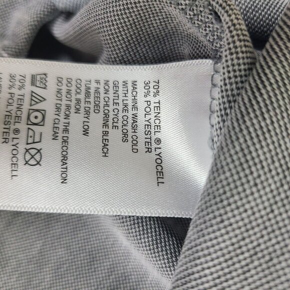 Tommy Bahama Shirt‎ Mens XL Grey Short Sleeve Polo Embroidered Tencel Blend - Picture 4 of 10